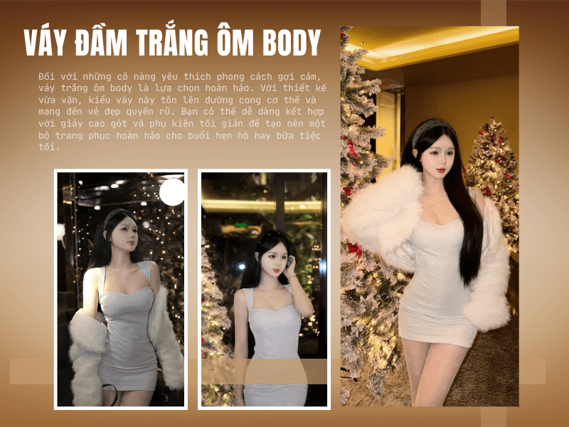 Váy đầm trắng ôm body