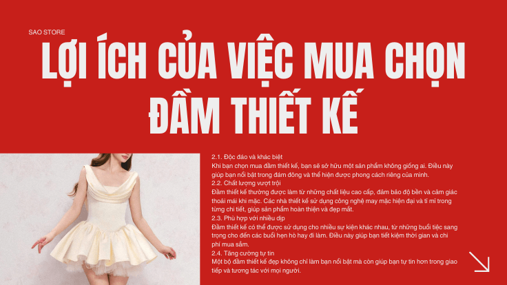 Lợi ích của việc mua chọn đầm thiết kế