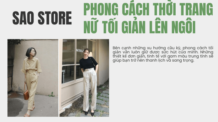 Phong cách thời trang nữ tối giản lên ngôi