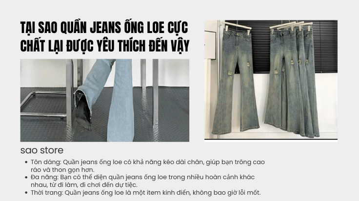 Tại sao quần jeans ống loe cực chất lại được yêu thích đến vậy?