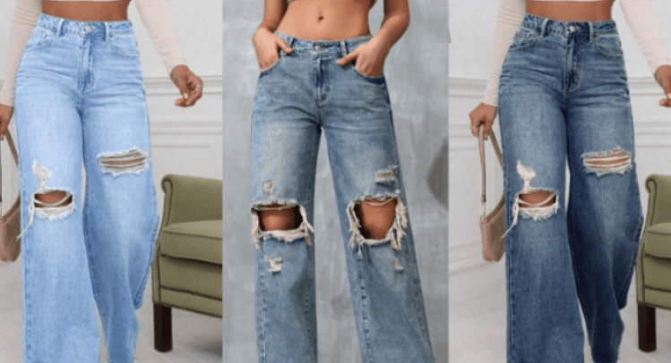 Các kiểu quần jeans rách phổ biến