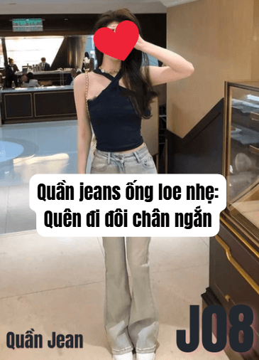 Quần jeans ống loe nhẹ: Quên đi đôi chân ngắn