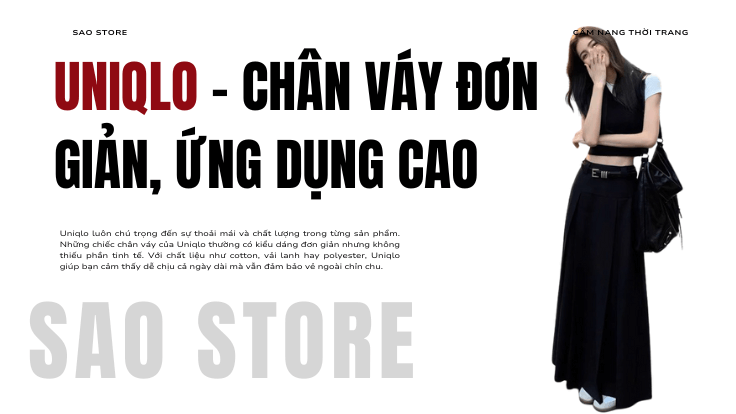 Uniqlo - Chân Váy Đơn Giản, Ứng Dụng Cao