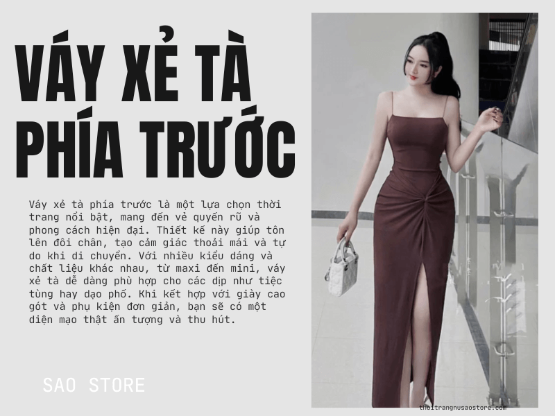 Váy xẻ tà phía trước