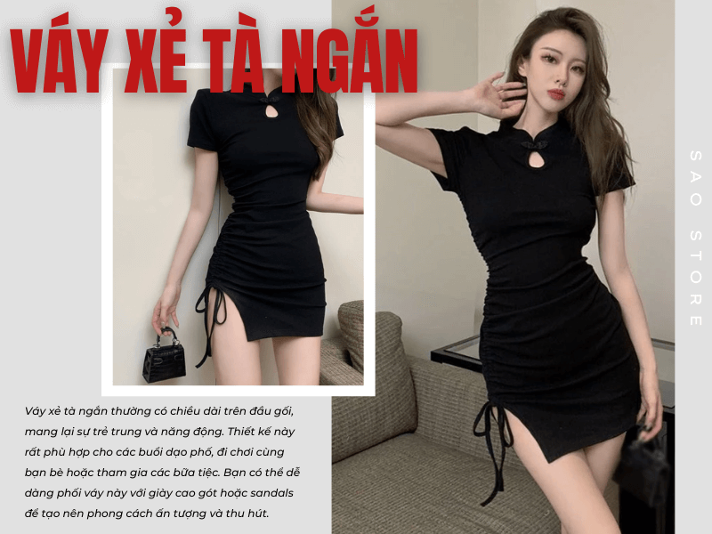 Váy xẻ tà ngắn