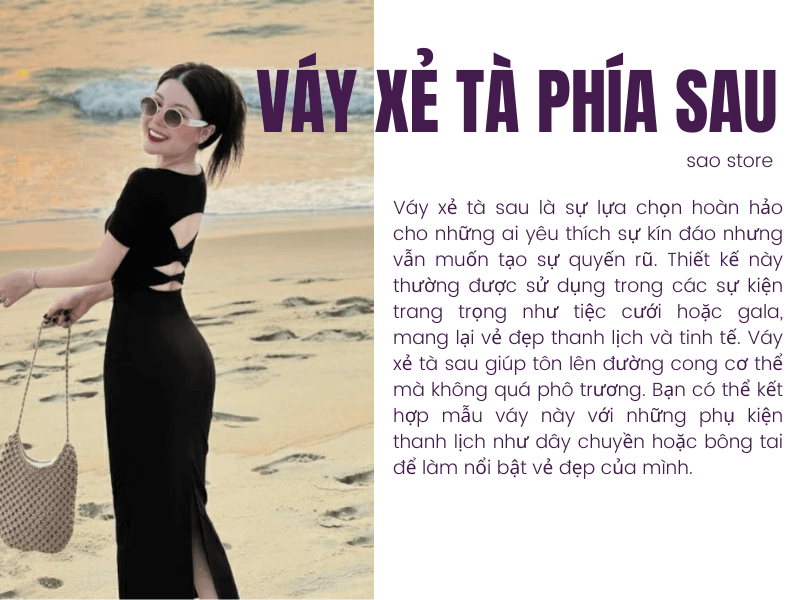 Váy xẻ tà phía sau