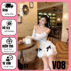 Váy body cup ngực đính nơ V08 Trắng