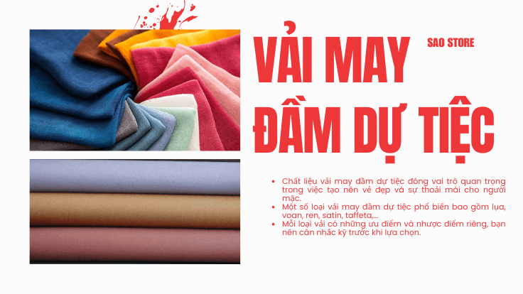 Vải may đầm dự tiệc