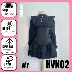 Váy ngắn cổ bèo tay dài thời trang hẹn hò SAO STORE