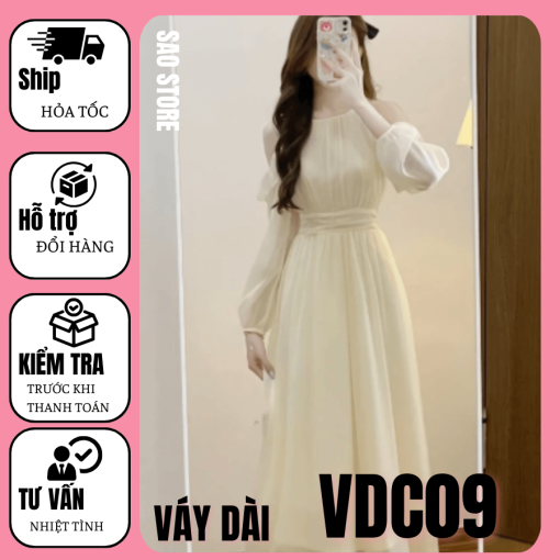 Váy tơ bèo dáng tiểu thư VDC09- 2