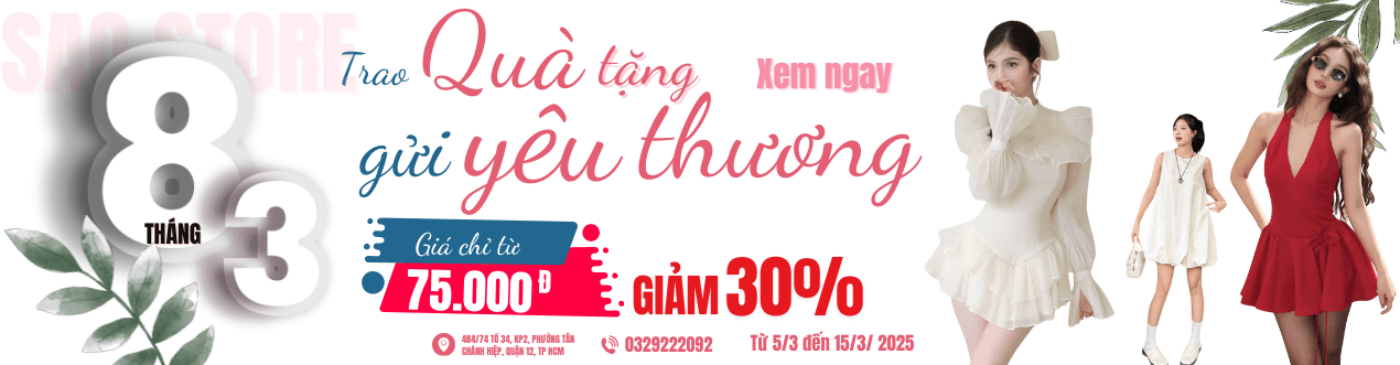 chương trình ngày 8/3 tại SAO STORE