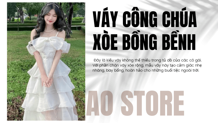 Váy Công Chúa Xòe Bồng Bềnh