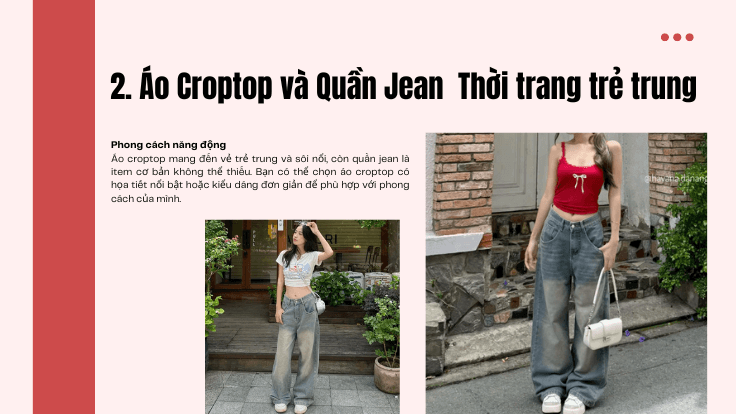 Áo Croptop và Quần Jean – Thời trang trẻ trung