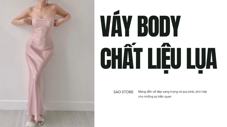 Váy body chất liệu lụa